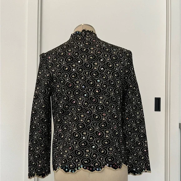 St John Pullover Sweater Knit Marie Gray Long Sleeve Event Ready Sweater - Picture 4 of 8